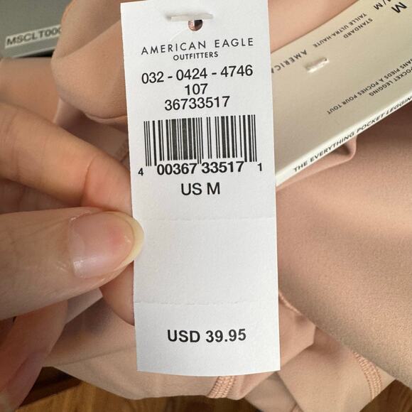 American Eagle Highest Waist Legging Pink Blush 4-Way Stretch Pocket NWT Medium - Picture 8 of 9